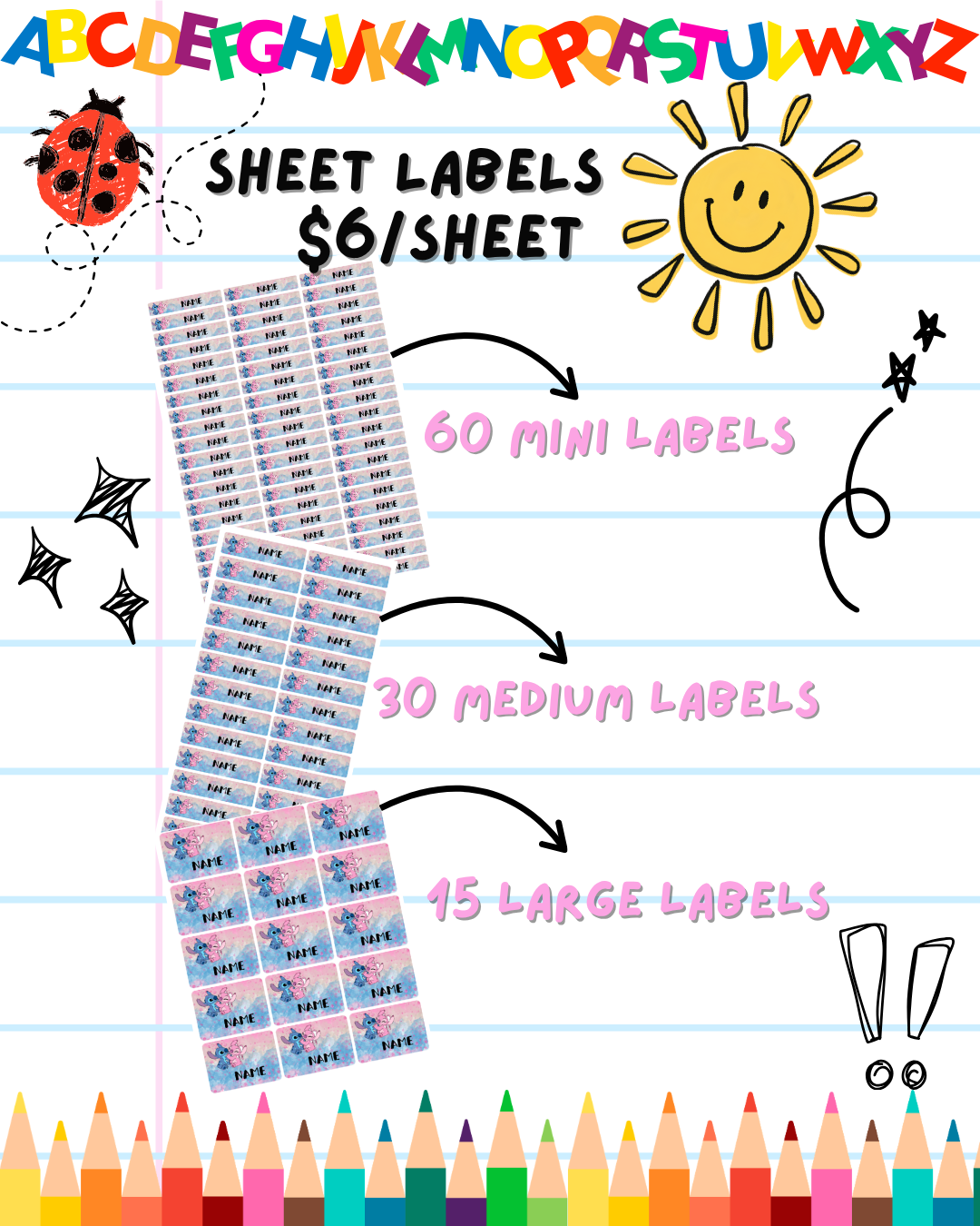 BACK TO SCHOOL LABELS
